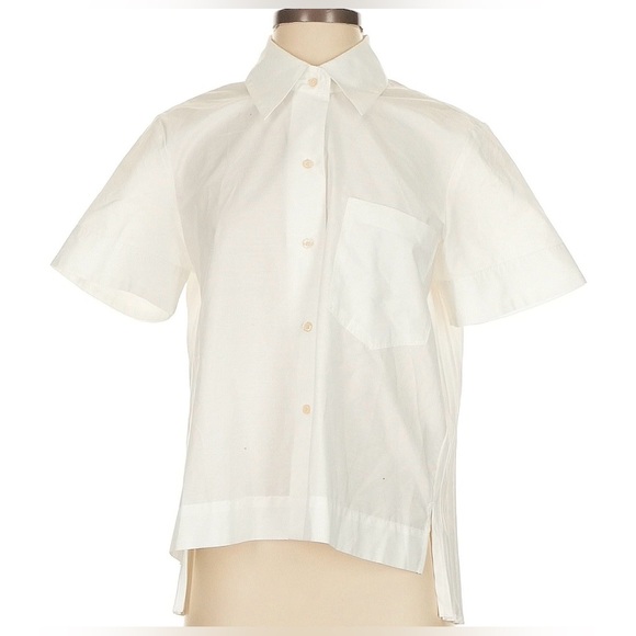 NWT Banana Republic Factory pleated back “mullet” blouse - Picture 3 of 14